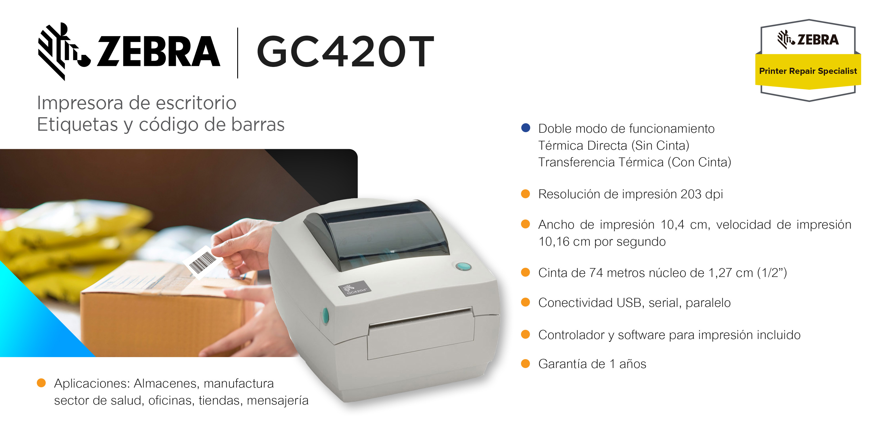 Impresora Zebra GC420T