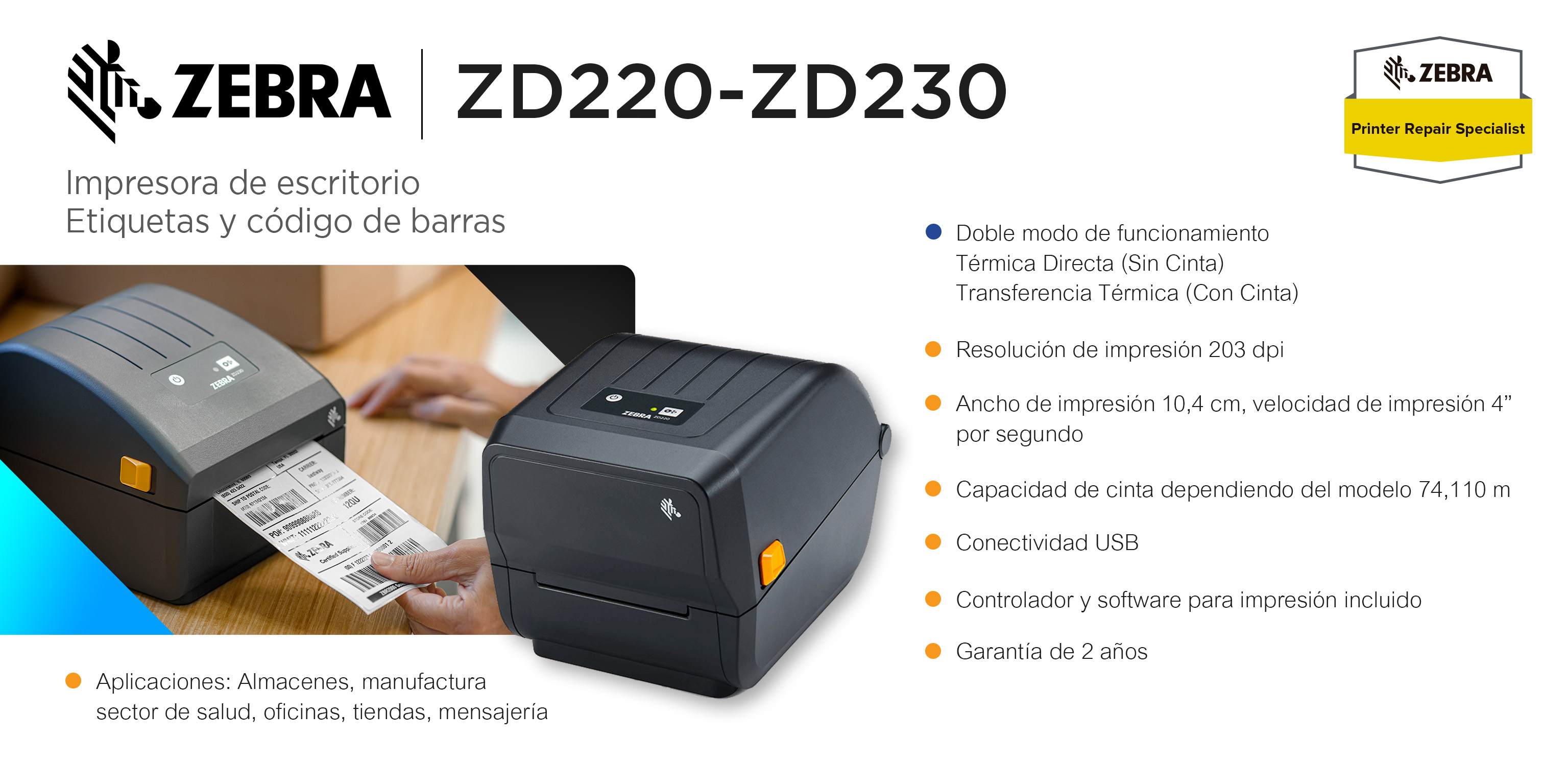 Impresora Zebra ZD220